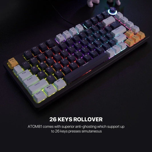 Fantech MIZU Edition ATOM81 MK875V2 75% RGB Wired Mechanical Keyboard – Navy Blue