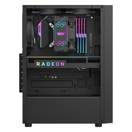 DarkFlash A290 Black ATX PC Case official side view