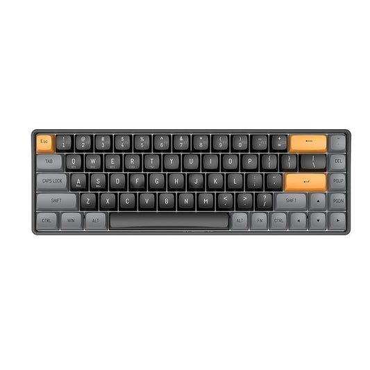 DarkFlash GD68 mechanical keyboard Brown Sugar angle view