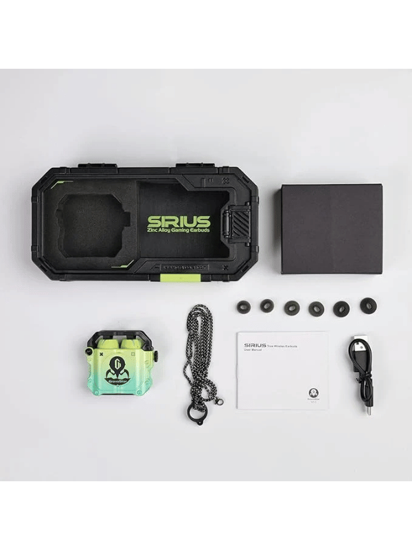 Gravastar Sirius P7 TWS Earbuds, Neon Green