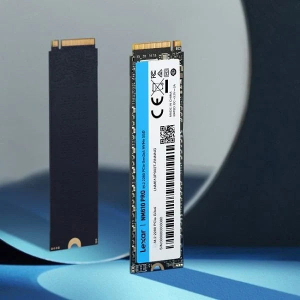 Lexar NM610 PRO 1TB M.2 2280 SSD front and reverse views