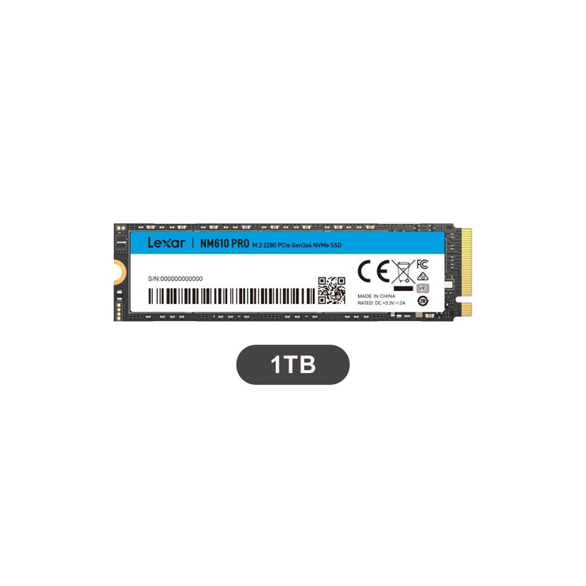 Lexar NM610 PRO 1TB M.2 NVMe SSD