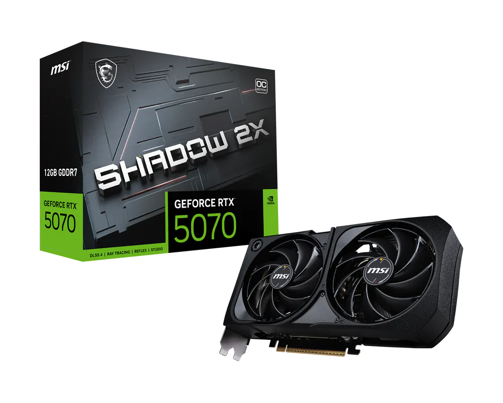 MSI GeForce RTX 5070 12G SHADOW 2X OC front