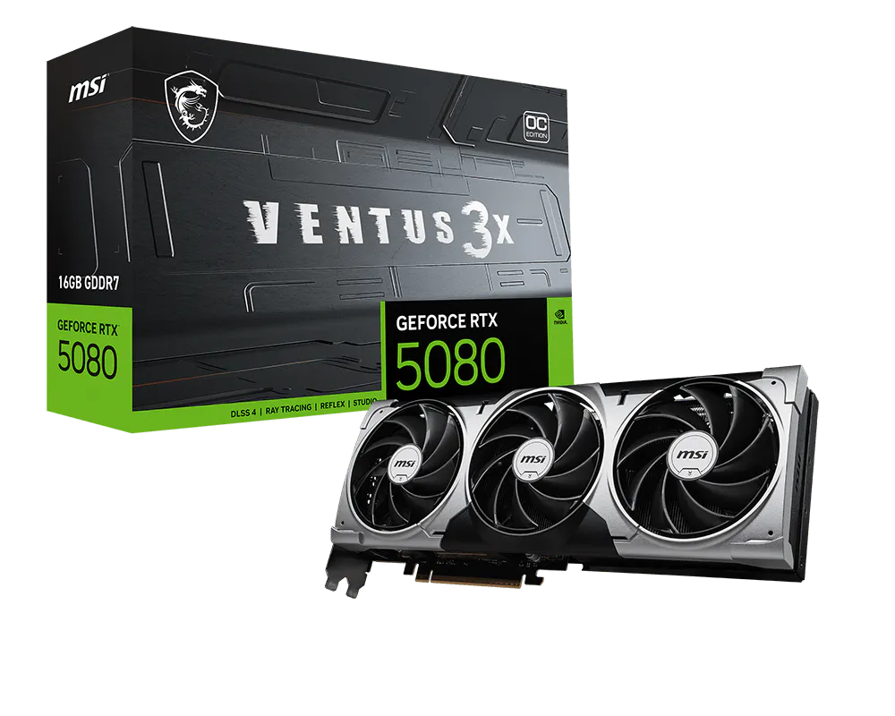 MSI GeForce RTX 5080 16G VENTUS 3X OC front