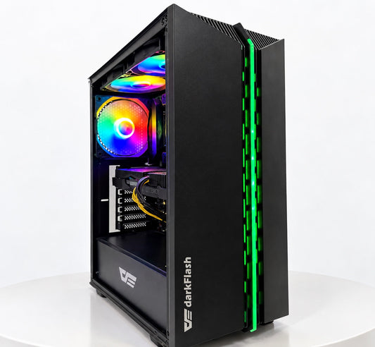 Gaming PC Core i5-12400F ZOTAC GeForce RTX 3060 12GB – darkFlash DK151 RGB Case, alternate angle