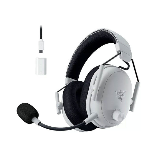 Razer BlackShark V3 Pro White gaming headset angled view
