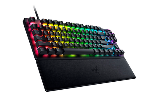 Razer Huntsman V3 Pro Tenkeyless black angled view