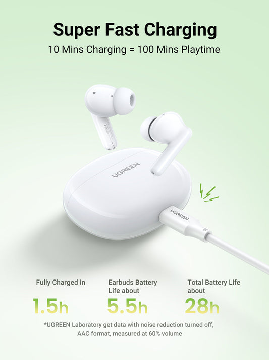 UGREEN HiTune P3 True Wireless Earbuds White - 45110