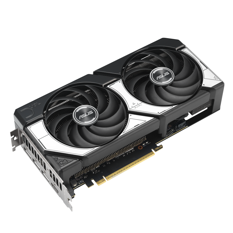 ASUS Dual GeForce RTX 5070 12GB GDDR7 OC Edition DUAL-RTX5070-O12G — top angled