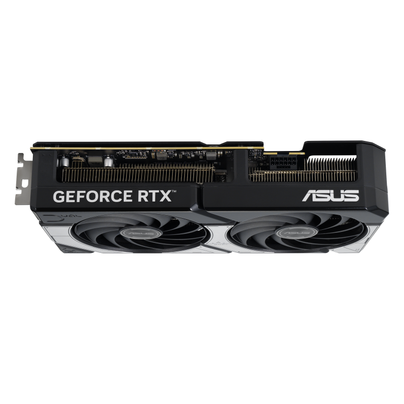 ASUS Dual GeForce RTX 5070 12GB GDDR7 OC Edition DUAL-RTX5070-O12G — upper and side profile
