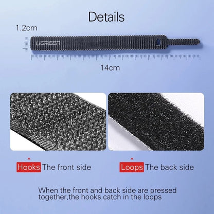 UGREEN Wide Reusable Cable Tie Organizer