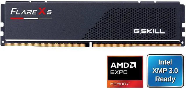 G.SKILL Flare X5 16GB DDR5-6000 CL36 Matte Black RAM - F5-6000J3636F16GX1-FX5