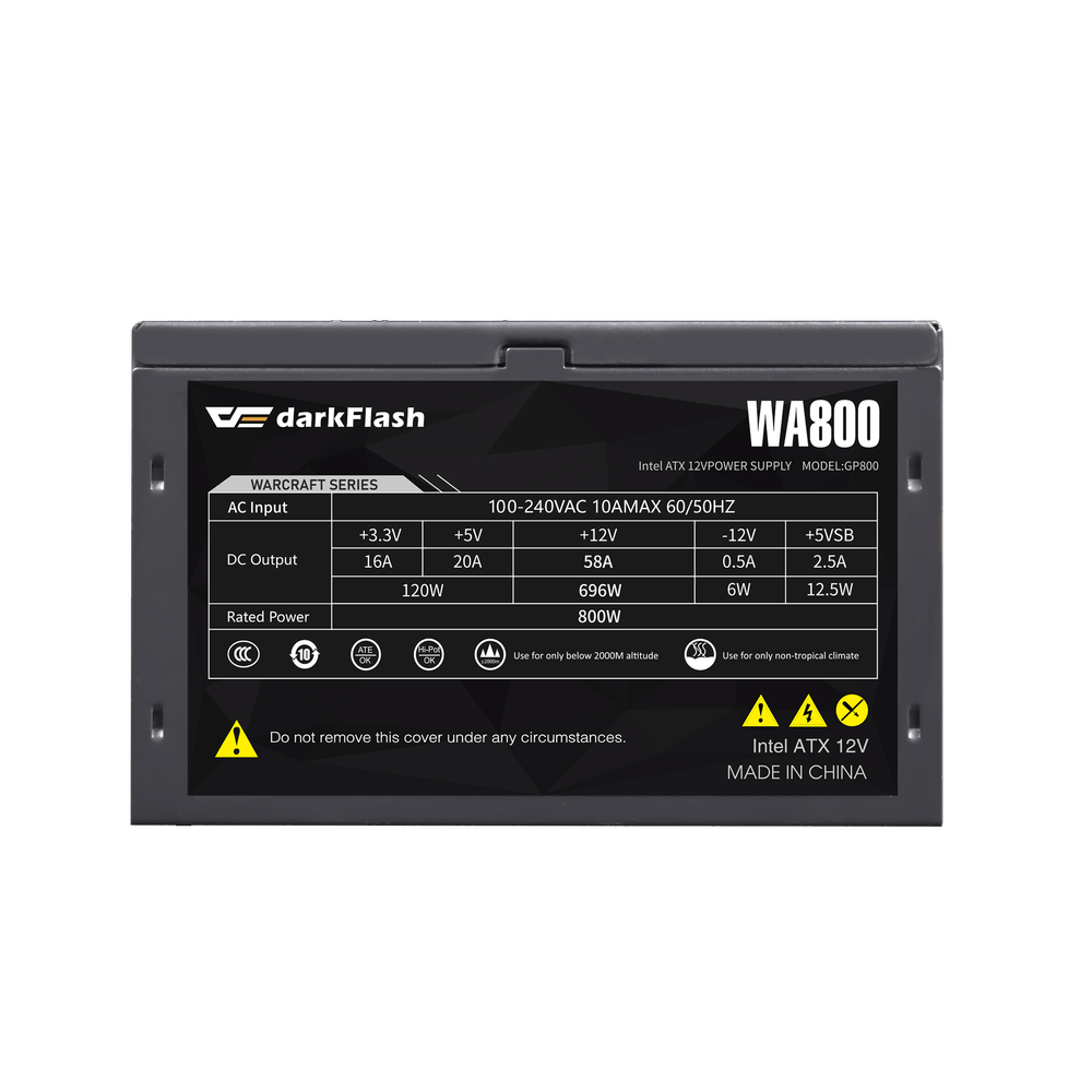 DarkFlash WA800 800W ATX Power Supply – Black