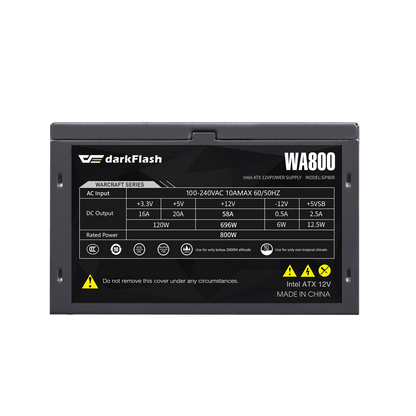 DarkFlash WA800 800W ATX Power Supply – Black