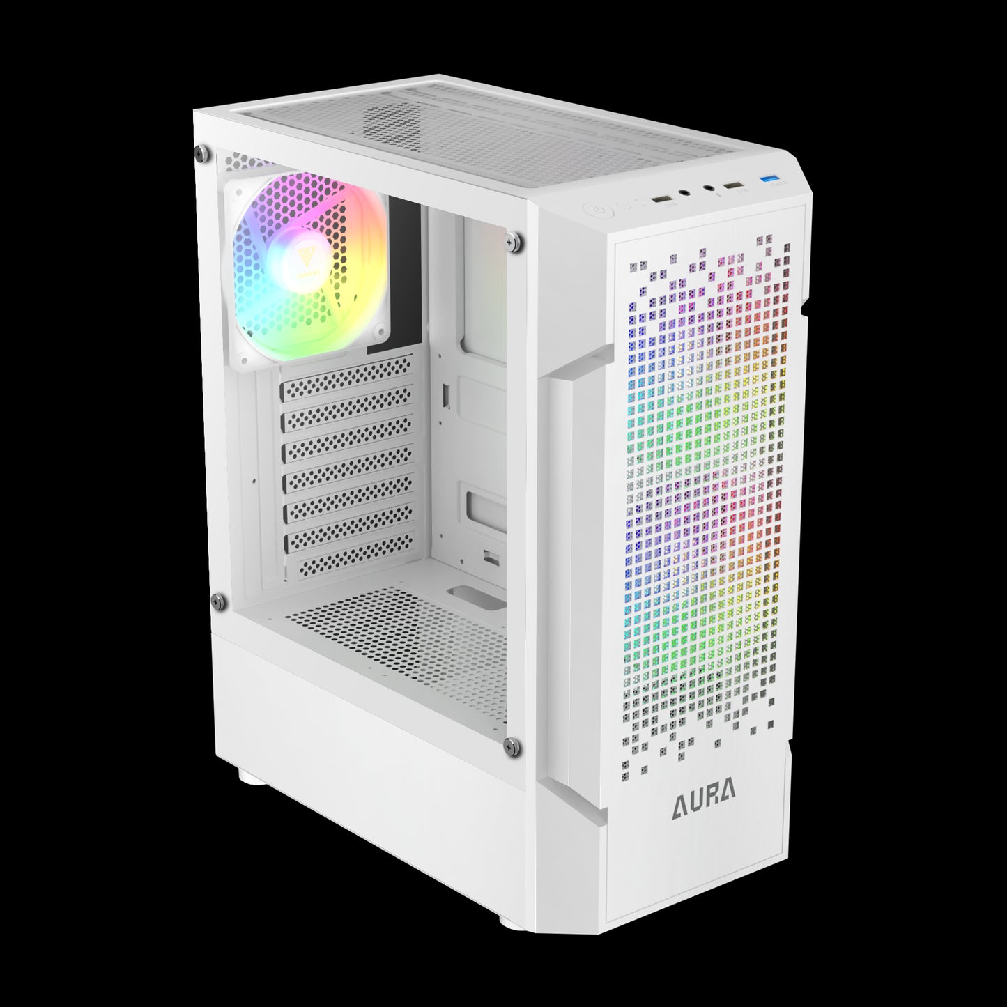 Gamdias AURA GC7 WH ARGB Compact Mesh Mid-Tower Case
