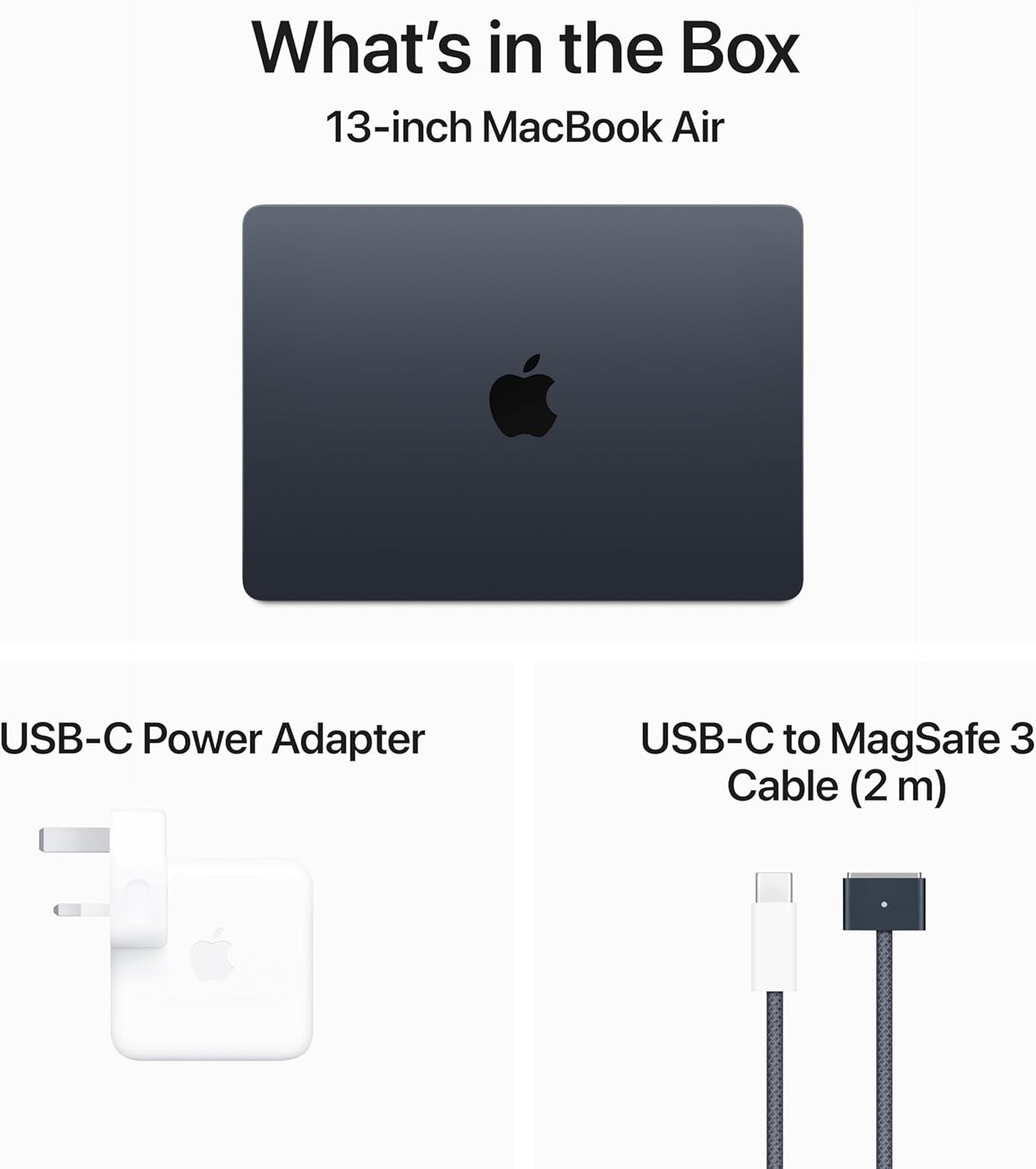 Apple MacBook Air 13.6-inch M3 24GB 512GB Laptop – Midnight (MC8Q4)