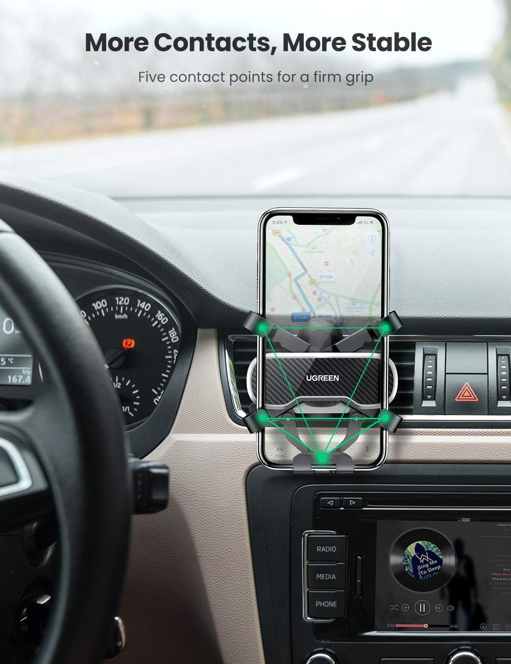 UGREEN LP228 Gravity Car Phone Holder 80871