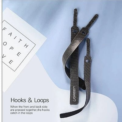 UGREEN Wide Reusable Cable Tie Organizer