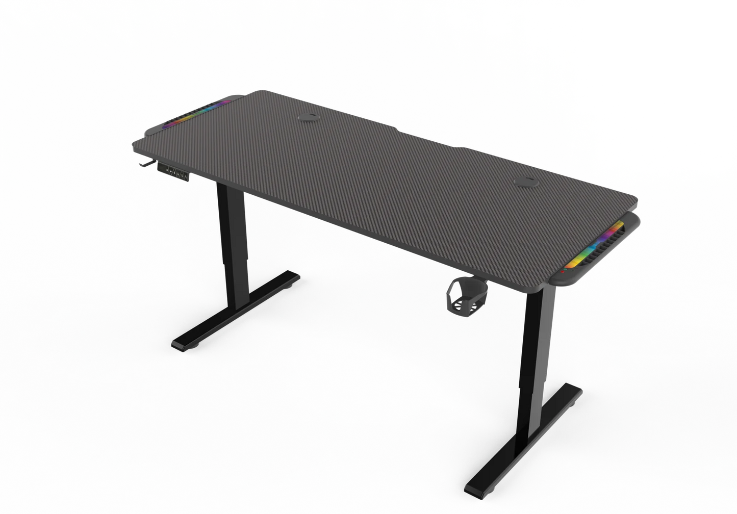 Adjustable Gaming Desk 140 × 60 cm Black