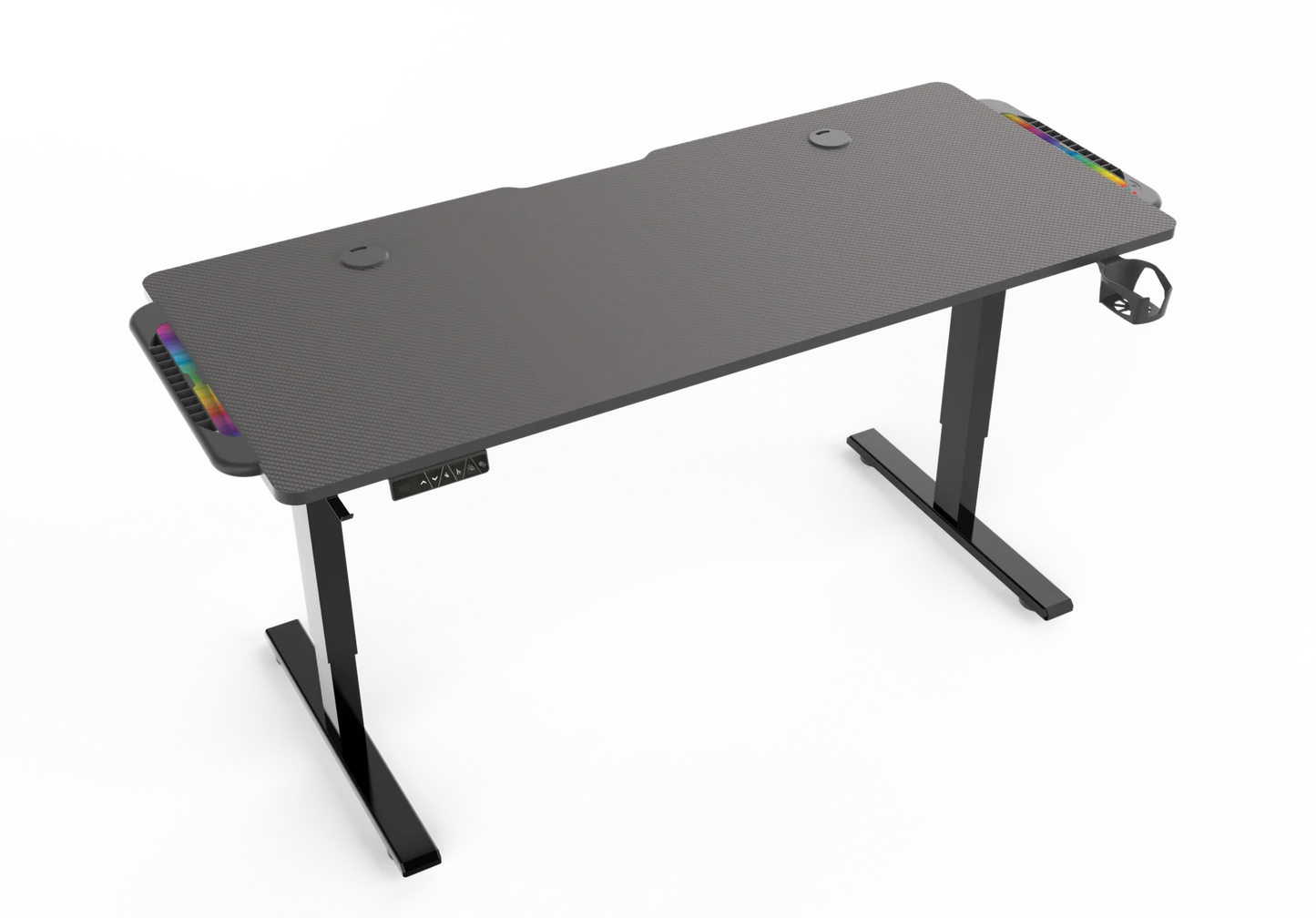 Adjustable Gaming Desk 140 × 60 cm Black