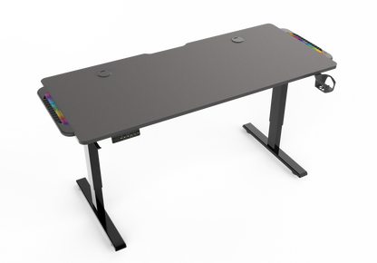Adjustable Gaming Desk 140 × 60 cm Black
