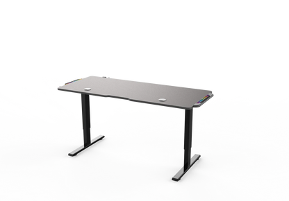 Adjustable Gaming Desk 140 × 60 cm Black