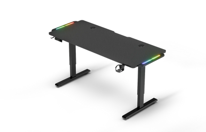 Adjustable Gaming Desk 140 × 60 cm Black