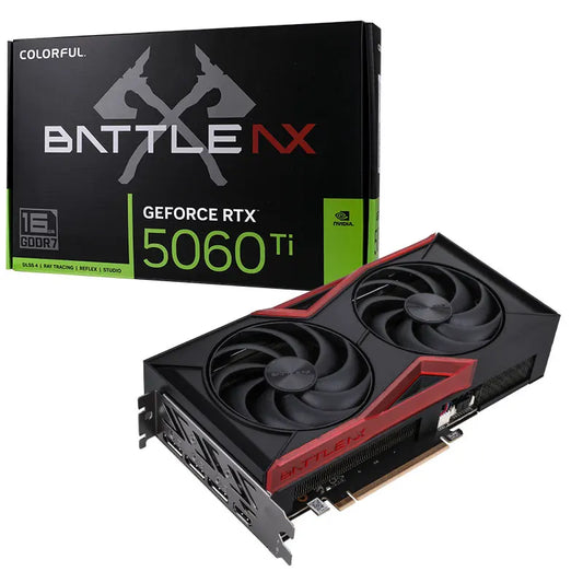 COLORFUL GeForce RTX 5060 Ti Battle AX DUO 16GB-V graphics card front view
