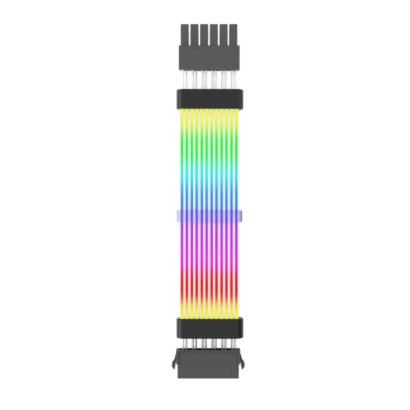 DarkFlash LG-01 ARGB 24-pin extension cable black front view