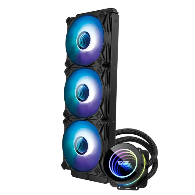 DarkFlash Twister DX360 V2.6 ARGB cooler installed in PC