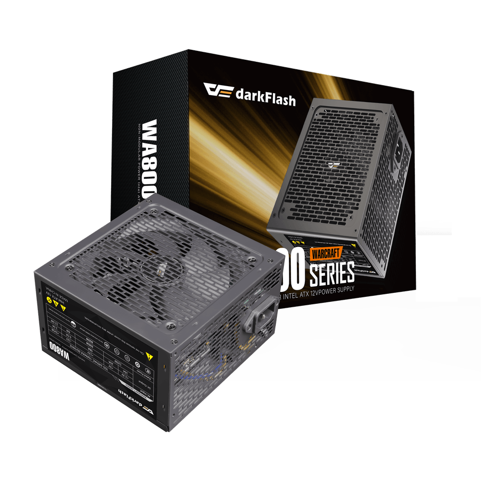 DarkFlash WA800 800W ATX power supply front view