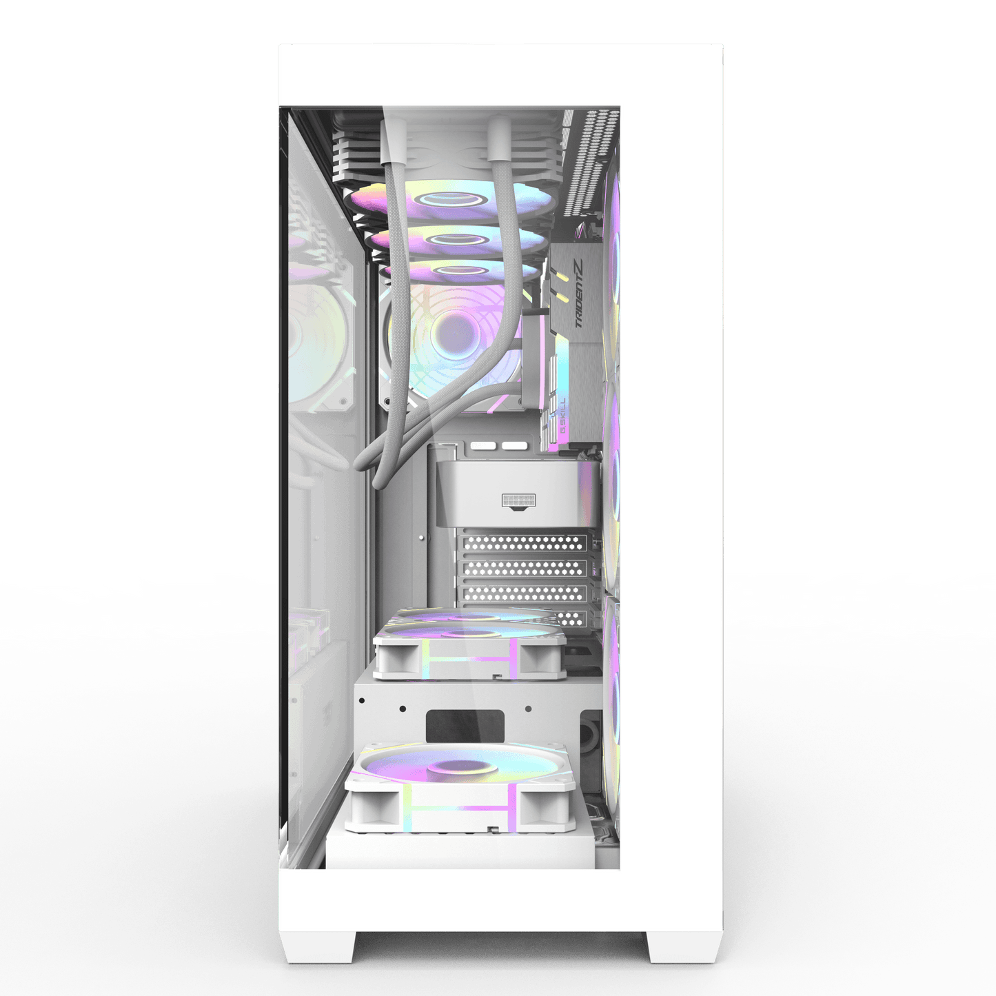 Darkflash DS900 ATX PC Case White 5 ARGB Fans 270° Panoramic Tempered Glass