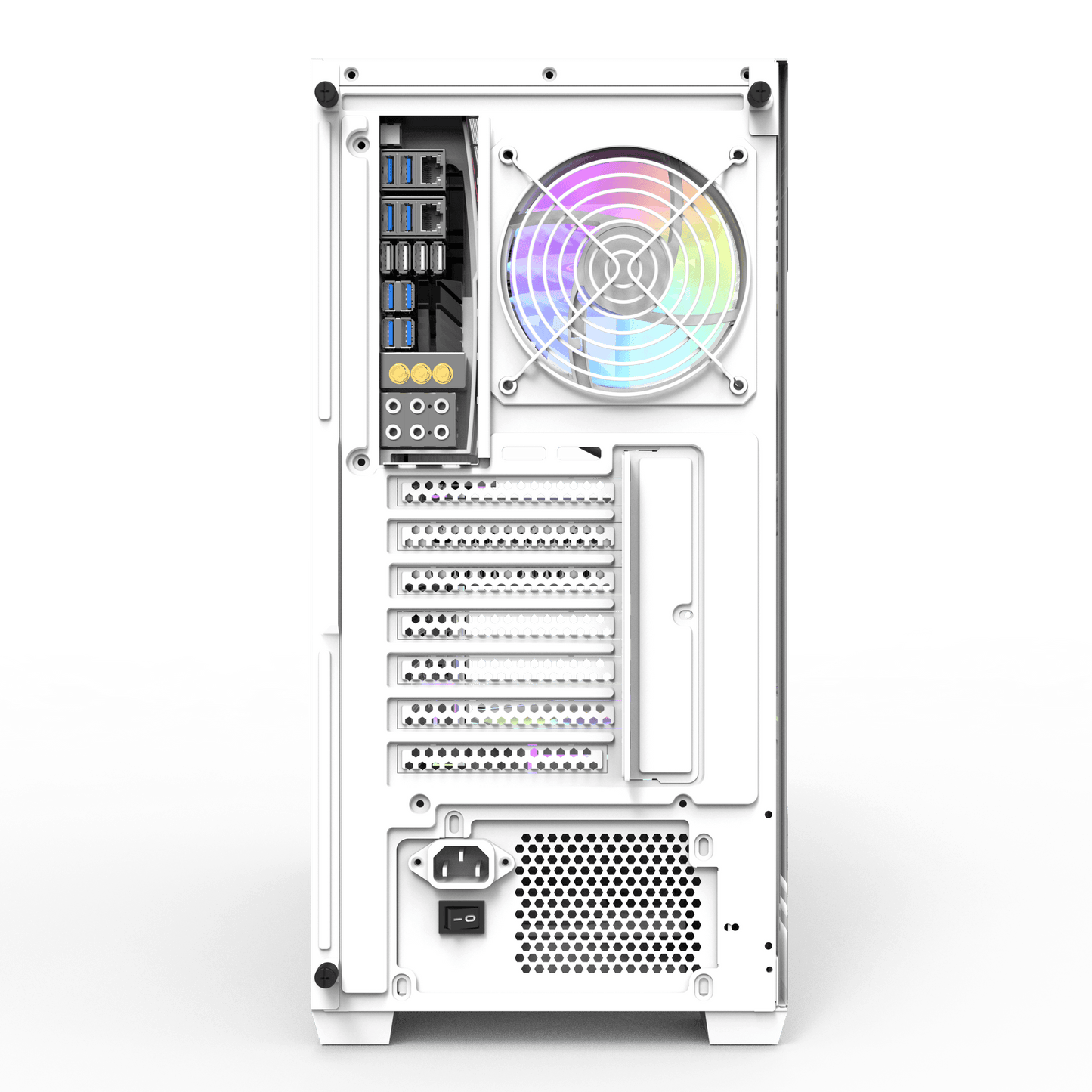 Darkflash DS900 ATX PC Case White 5 ARGB Fans 270° Panoramic Tempered Glass