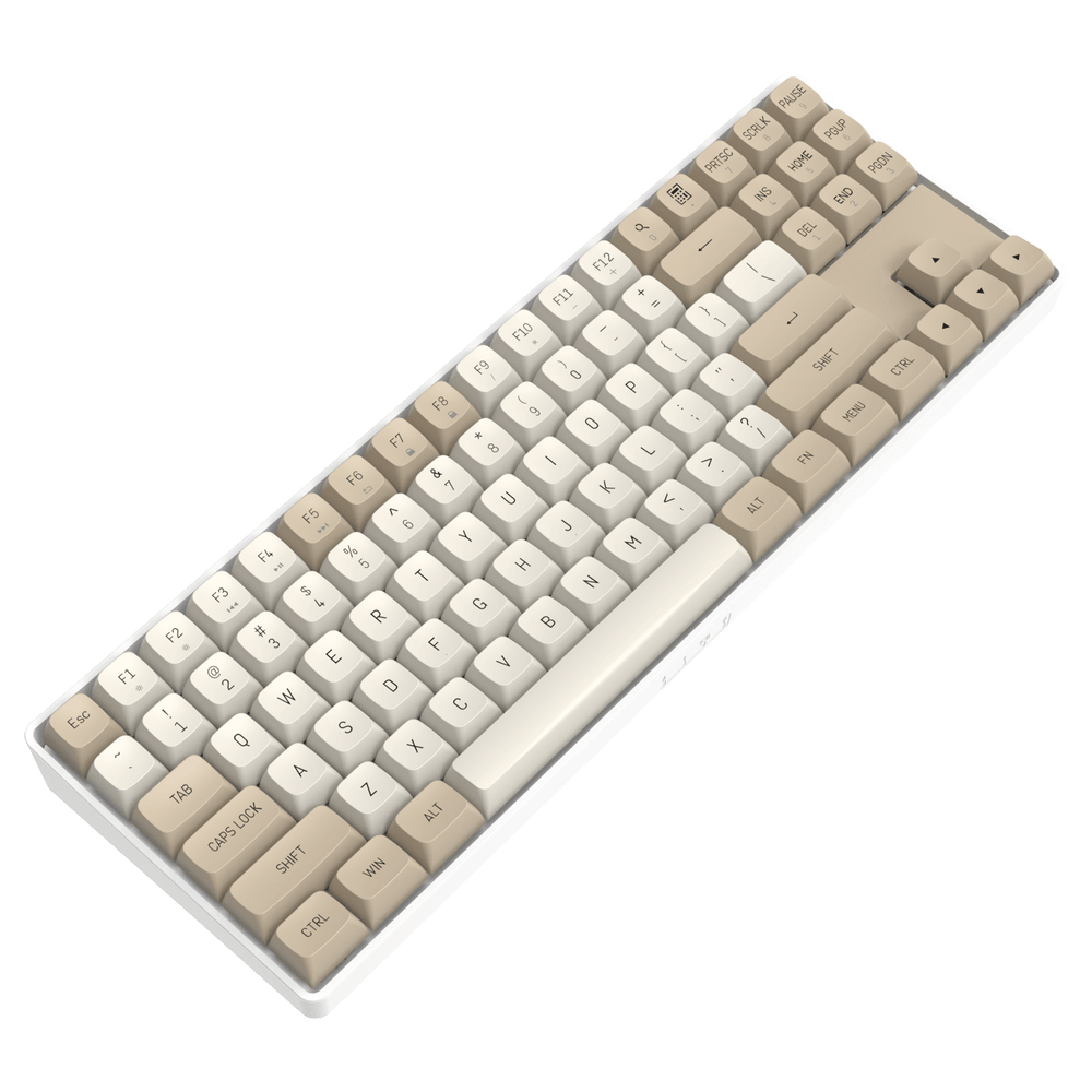 Darkflash GD87 87-Key Dual-Mode Mechanical Keyboard – Milky & Brown