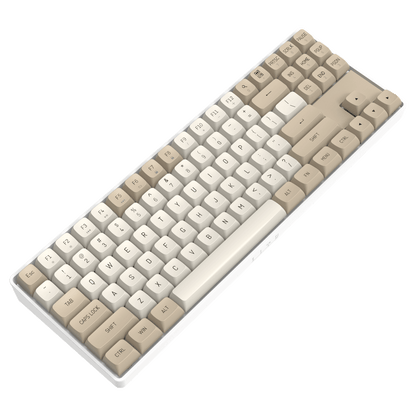 Darkflash GD87 87-Key Dual-Mode Mechanical Keyboard – Milky & Brown