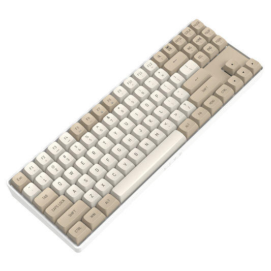 Darkflash GD87 87-Key Dual-Mode Mechanical Keyboard – Milky & Brown