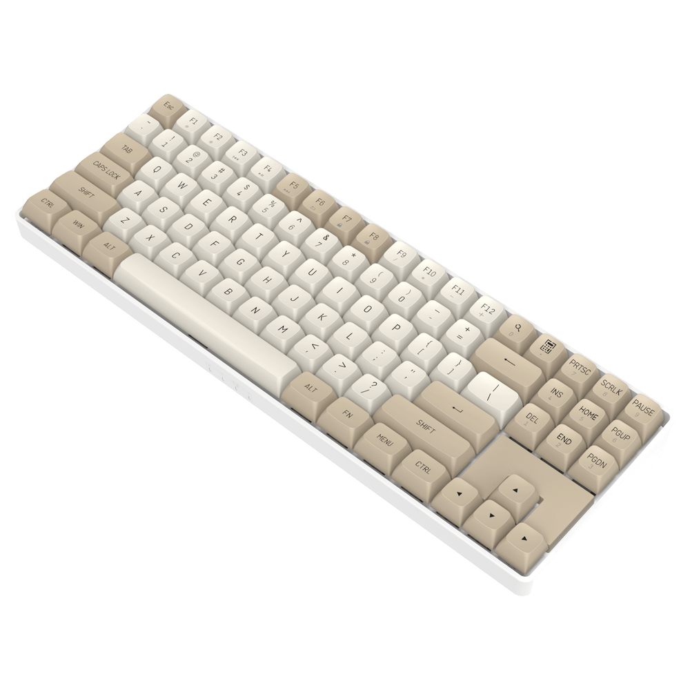 Darkflash GD87 87-Key Dual-Mode Mechanical Keyboard – Milky & Brown