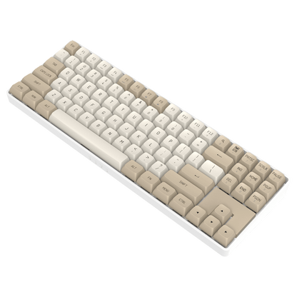 Darkflash GD87 87-Key Dual-Mode Mechanical Keyboard – Milky & Brown