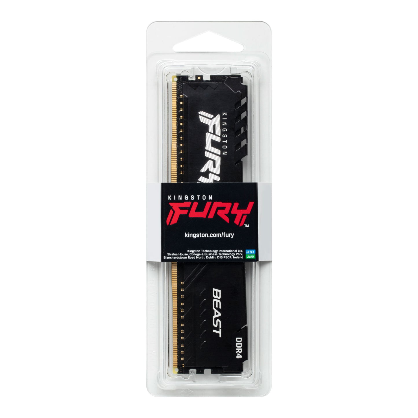 Kingston FURY Beast 16GB DDR4 3200MHz Desktop Memory – Black