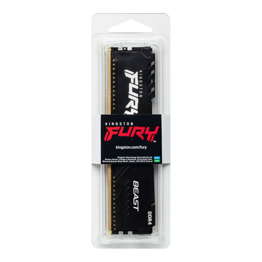 Kingston FURY Beast 16GB DDR4 3200MHz Desktop Memory – Black