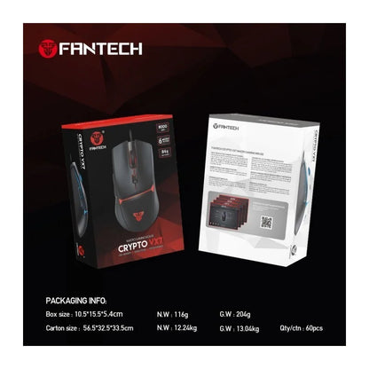 Fantech Crypto VX7 RGB Wired Gaming Mouse – Black