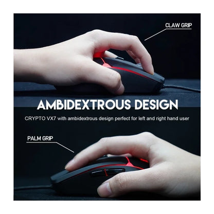 Fantech Crypto VX7 RGB Wired Gaming Mouse – Black