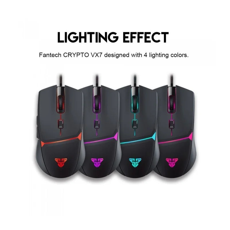 Fantech Crypto VX7 RGB Wired Gaming Mouse – Black