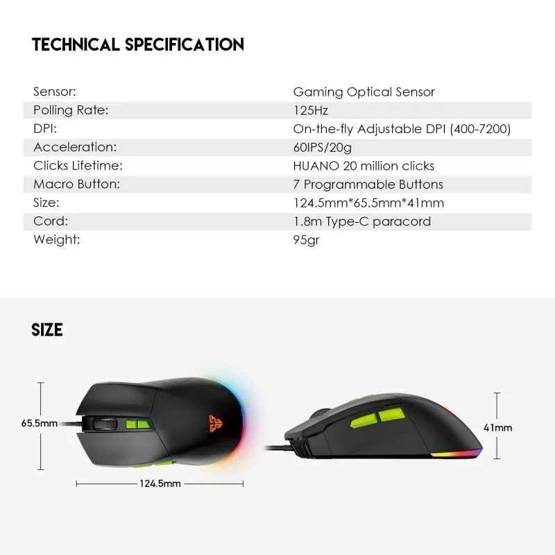 Fantech Phantom II VX6 RGB Wired Gaming Mouse