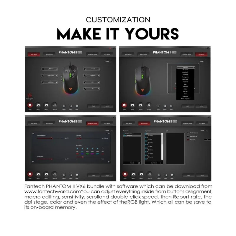 Fantech Phantom II VX6 RGB Wired Gaming Mouse