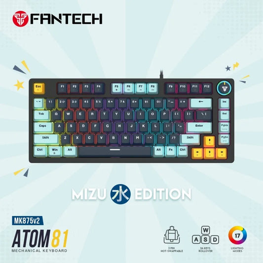 Fantech ATOM81 MK875V2 MIZU Edition navy blue mechanical keyboard