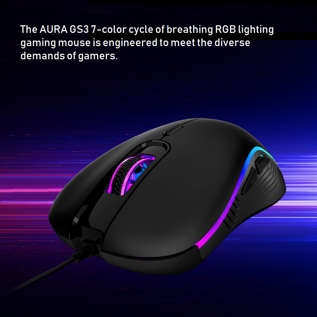 GAMDIAS AURA GS3 RGB Wired Gaming Mouse