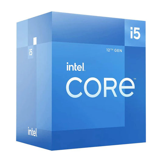 Intel Core i5-12400F desktop processor tray front view