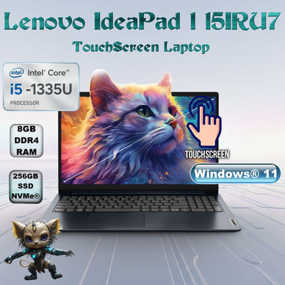 Lenovo IdeaPad 1 15IRU7 Intel Core i5-1335U 8GB 256GB FHD Touch Laptop – Abyss Blue