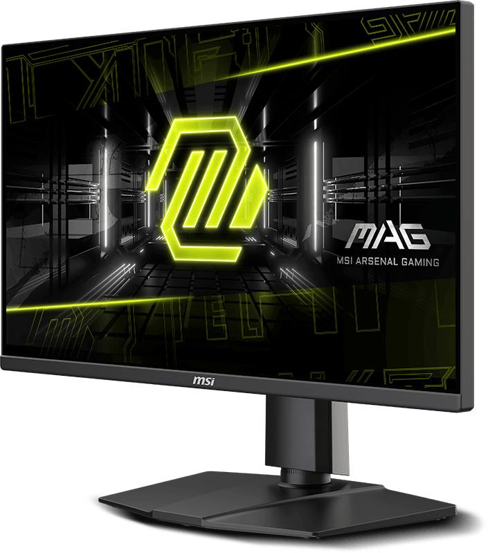 MSI MAG 255PXF front angle view
